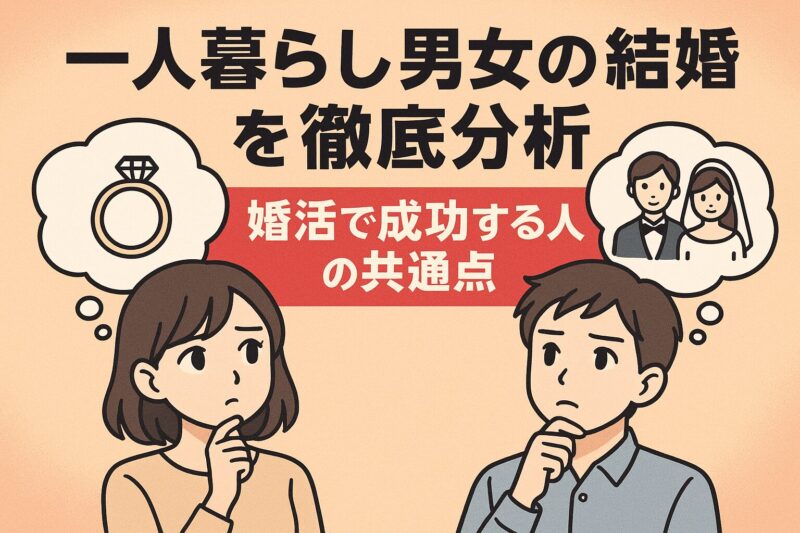 2025年調査で判明！一人暮らし男女の結婚観と婚活成功の秘訣